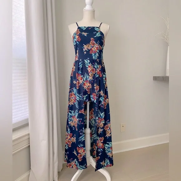 Band of Gypsies Pants Jumpsuits Band Of Gypsies Floral Navy